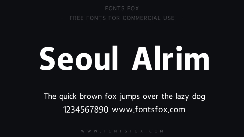 서울알림체Seoul font
