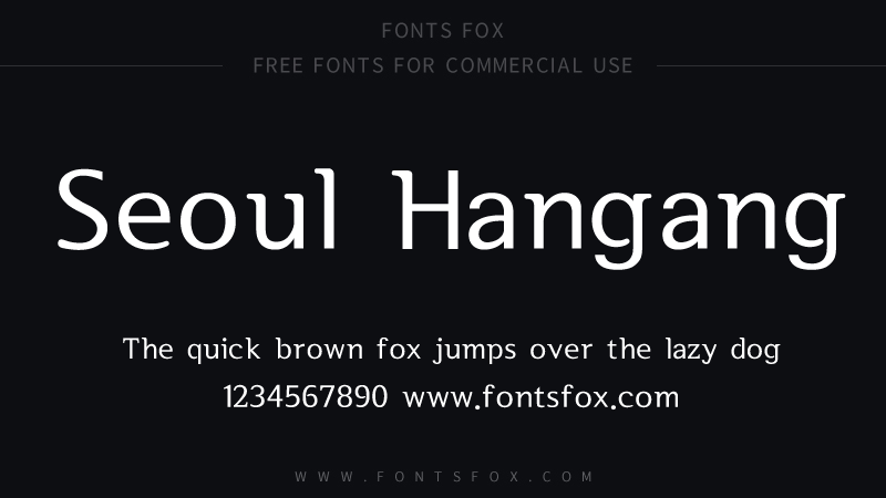 서울알림체Seoul font