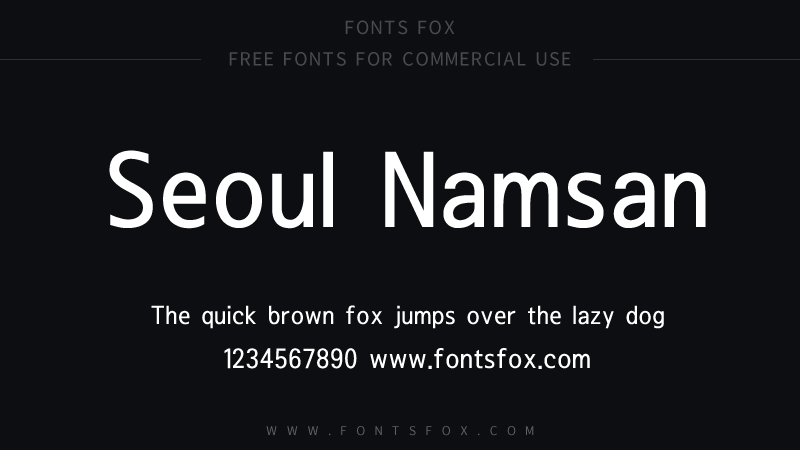 서울알림체Seoul font